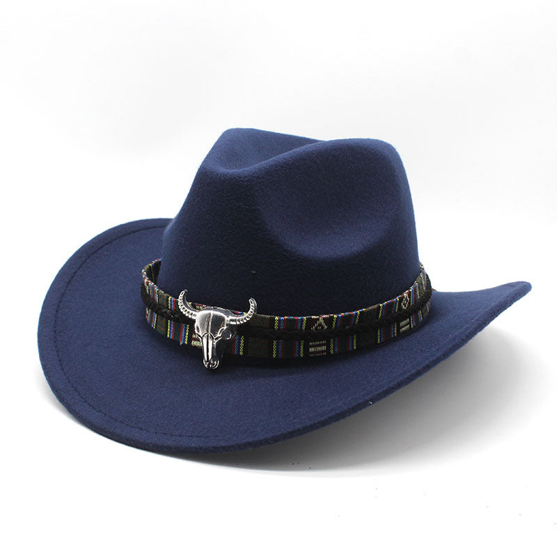 Unisex western felt wide brim cowboy hat - product photo 14