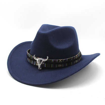 Unisex western felt wide brim cowboy hat - product photo 14