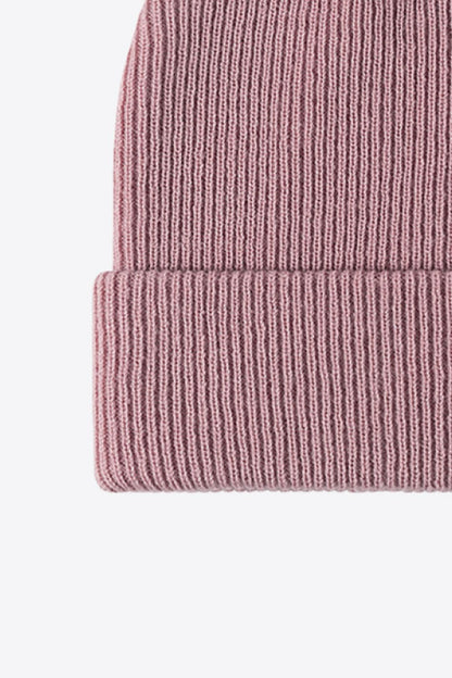 Unisex Black Warm Winter Knit Beanie seasonal accessory view photo 24