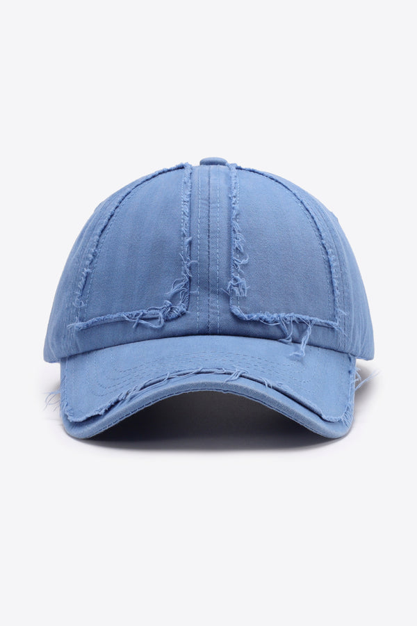Distressed adjustable baseball cap product photo