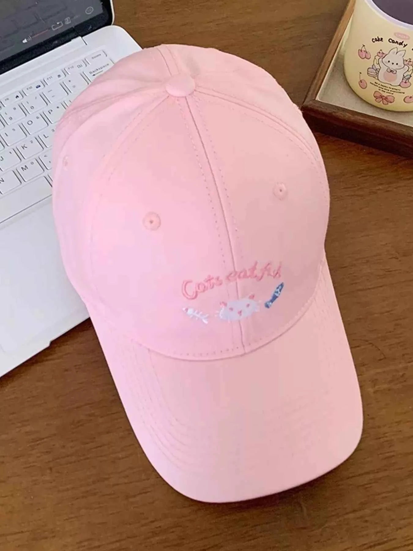 Cat Embroidered Baseball Cap
