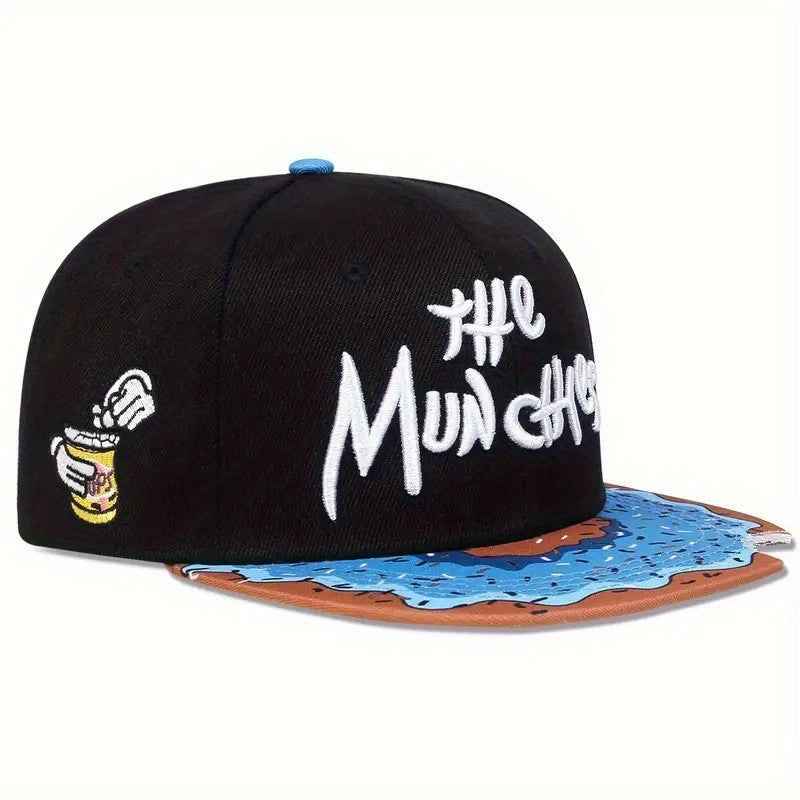 Blue notched-brim streetwear cap