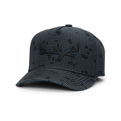 Webb Western DNC (black) cap, angled front showing the crown design and brim