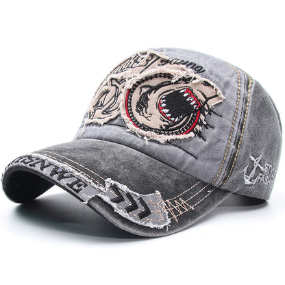 Unisex embroidered cotton washed baseball cap - product photo 6