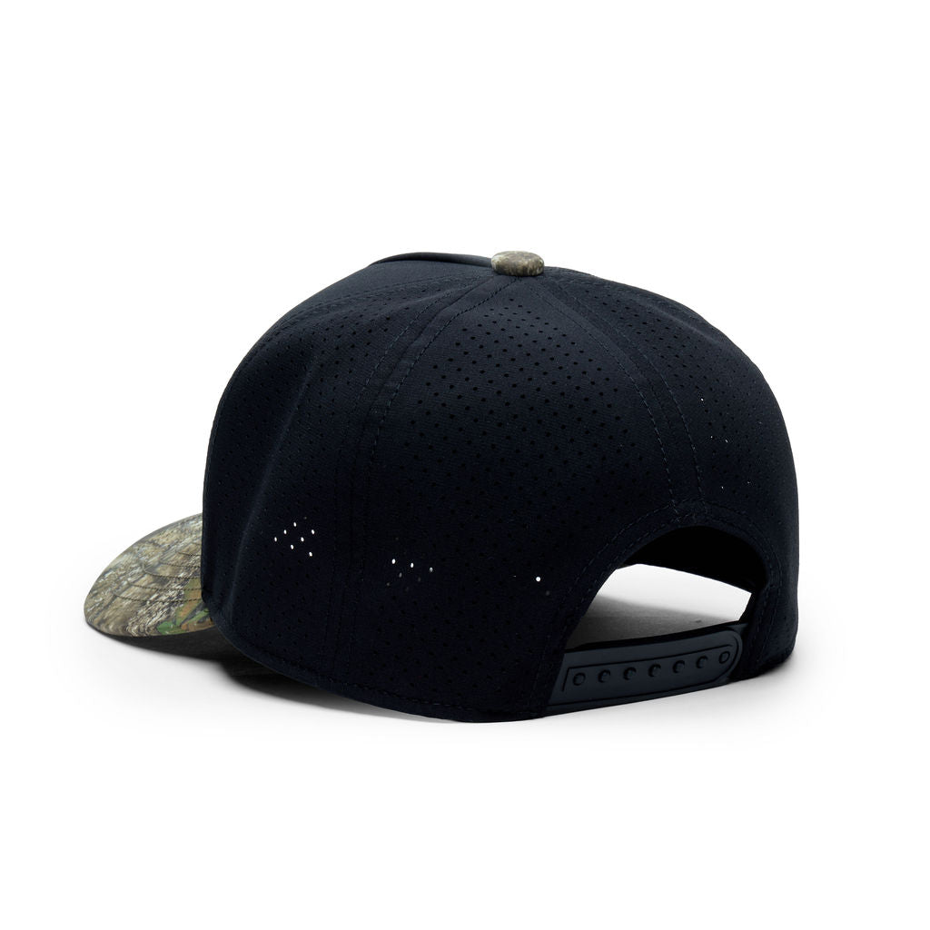 Webb Western Blackwood APX® cap, rear angle showing the adjustable snapback closure