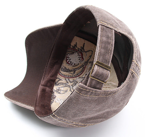 Unisex embroidered cotton washed baseball cap - product photo 3