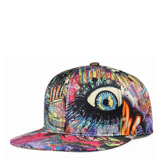 Unisex Graffiti Print Hip Hop Snapback Cap