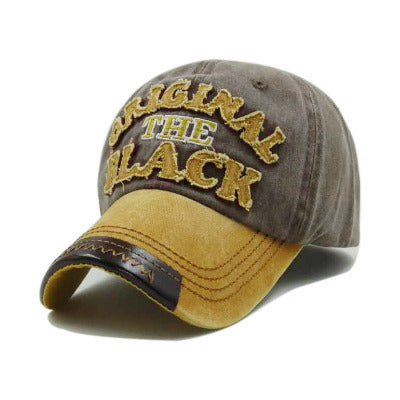 Vintage Black Embroidered Baseball Cap