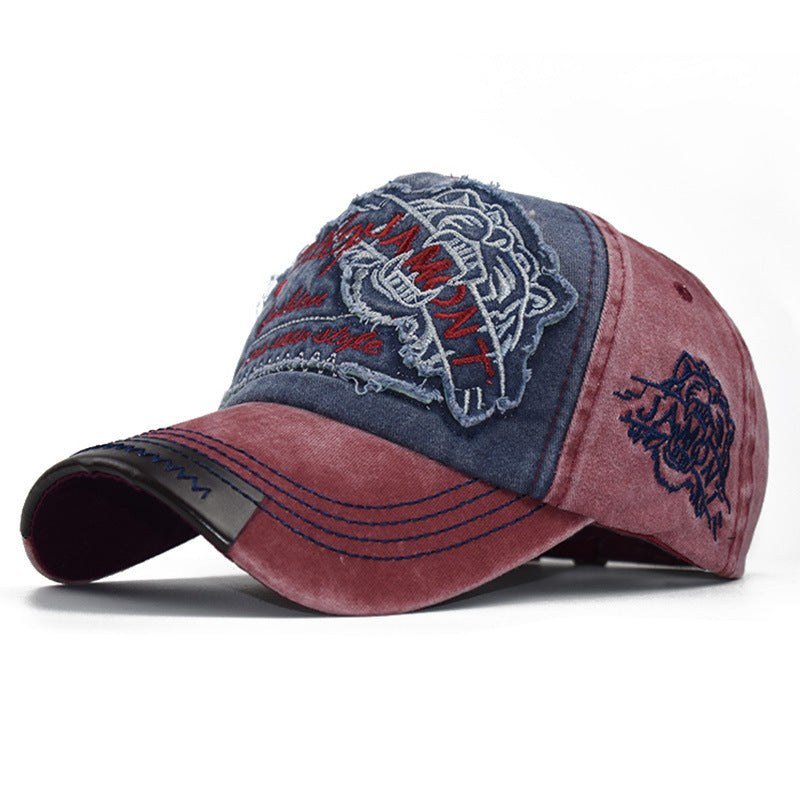 Unisex distressed cotton washed baseball cap - product photo 3