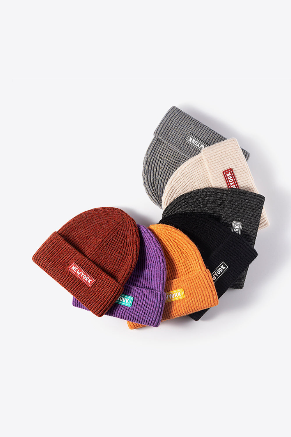 Soft acrylic nylon beanie rib texture shot