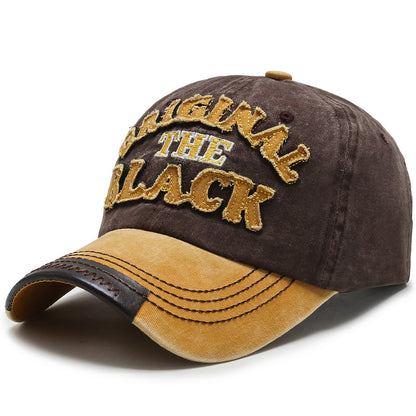 Unisex vintage black embroidered baseball cap - product photo 5