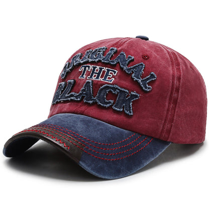 Unisex vintage black embroidered baseball cap - product photo 6