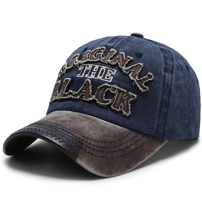 Unisex vintage black embroidered baseball cap - product photo 3