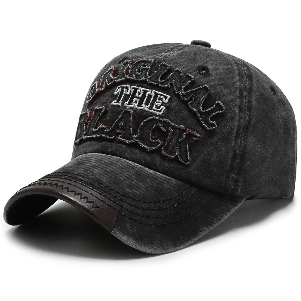 Unisex vintage black embroidered baseball cap - product photo 4
