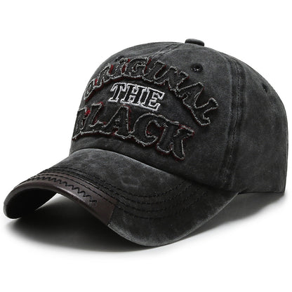 Unisex vintage black embroidered baseball cap - product photo 4
