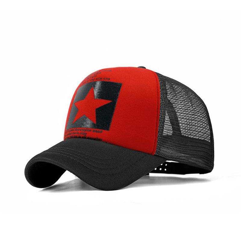 Unisex star graphic trucker cap side profile