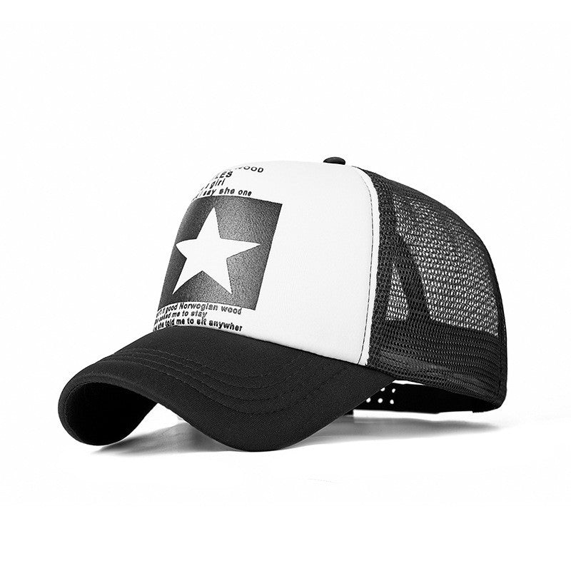 Streetwear star graphic trucker cap style option
