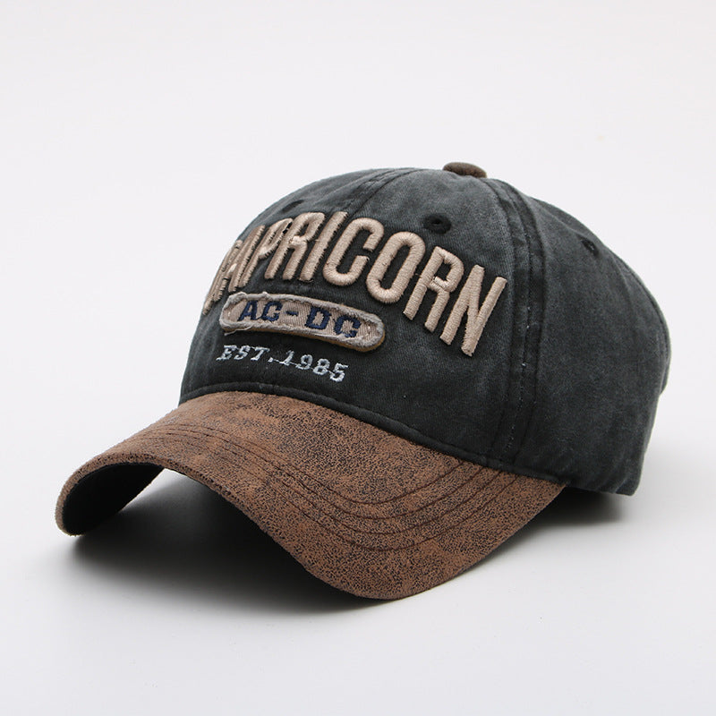 Unisex embroidered washed retro cap - product photo 2