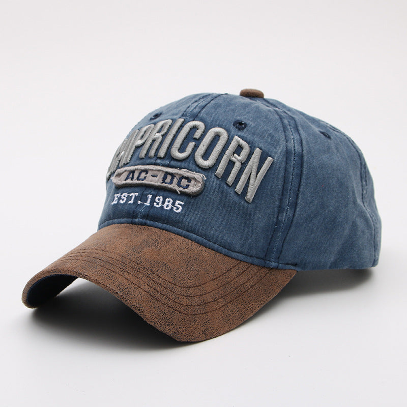 Unisex embroidered washed retro cap - product photo 3
