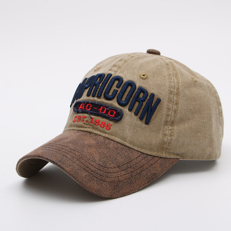 Unisex embroidered washed retro cap - product photo 1