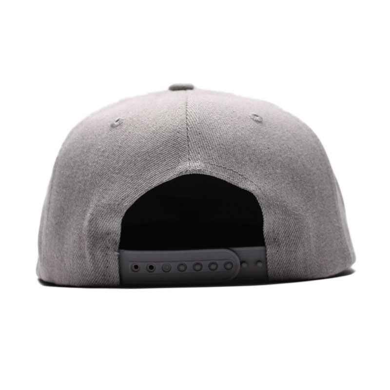 Unisex Embroidered Cotton Flat Brim Snapback Cap