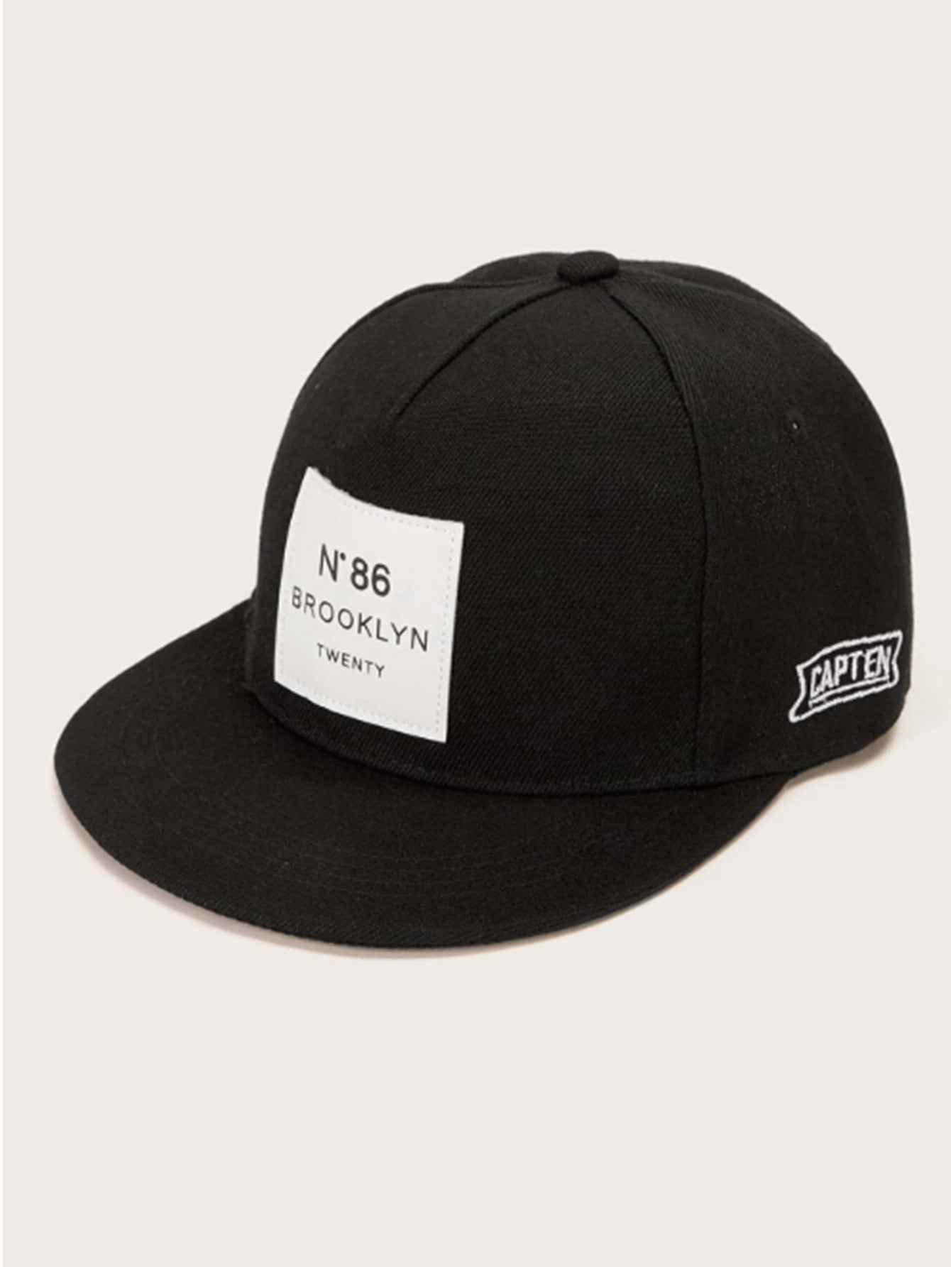 Unisex Embroidered Flat Brim Snapback Cap