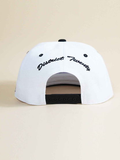 Unisex Embroidered Flat Brim Snapback Cap