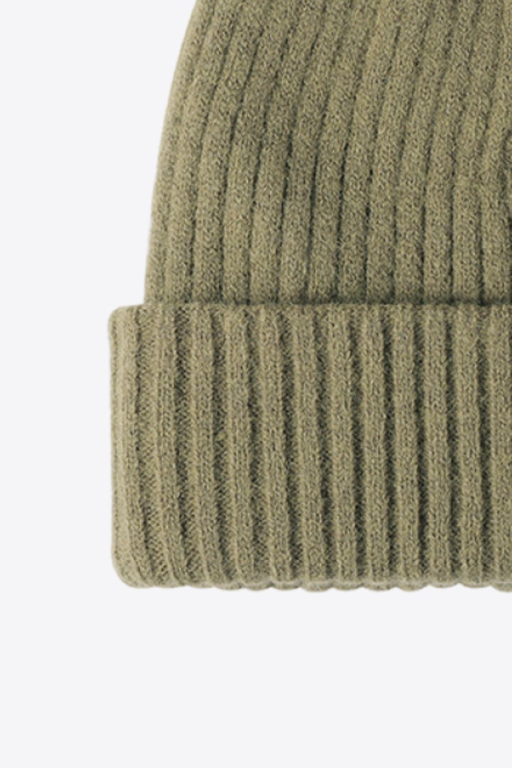 Acrylic blend HAPPY beanie crown texture close-up
