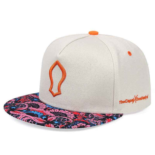 Unisex Embroidered Fashion Graffiti Flat Brim Snapback Cap