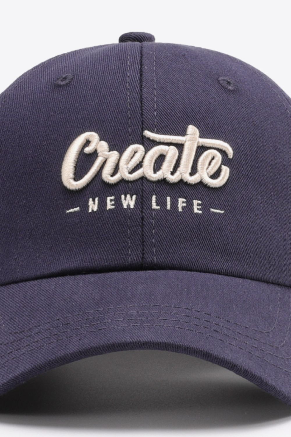 Unisex CREATE NEW LIFE cap casual front angle