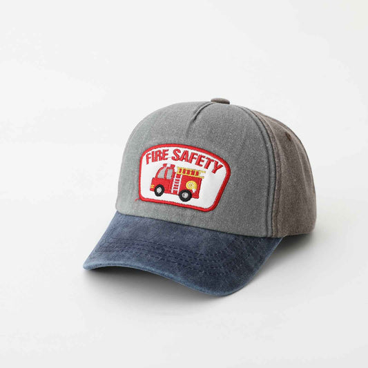 Children's dark blue grey adjustable cap front view