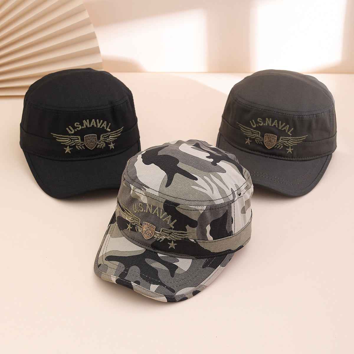 Unisex Embroidered Military Cadet Cap