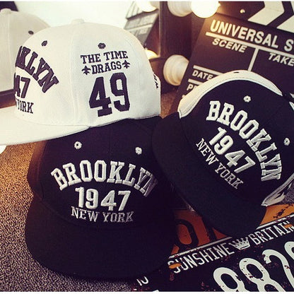 Black and white acrylic snapback side profile