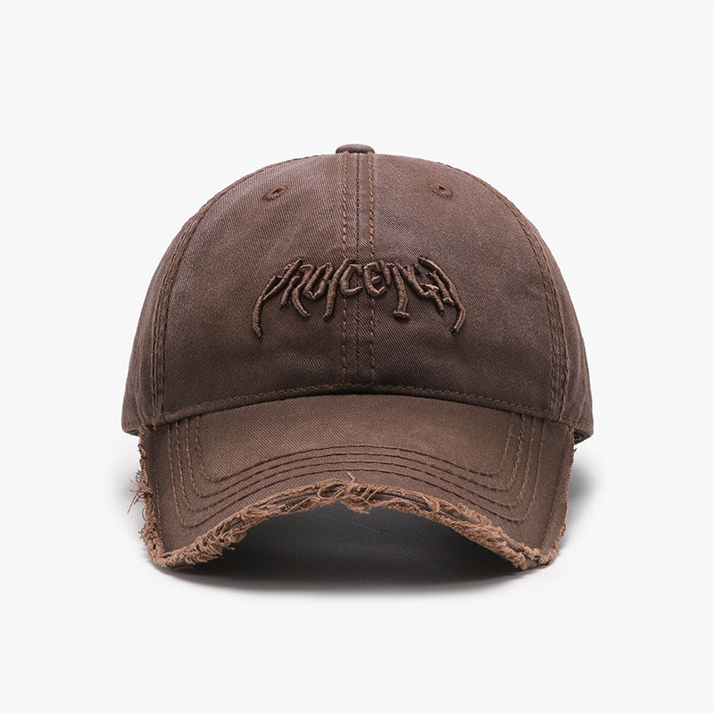 Unisex Letter Three-dimensional Embroidery Soft Top Burr Baseball Cap