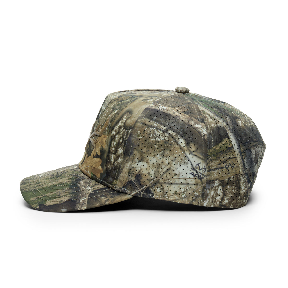 Webb Western Realtree APX® hat cap, opposite side showing the perforated panels