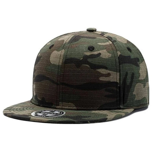Unisex Camouflage Flat Brim Snapback Cap product photo 1