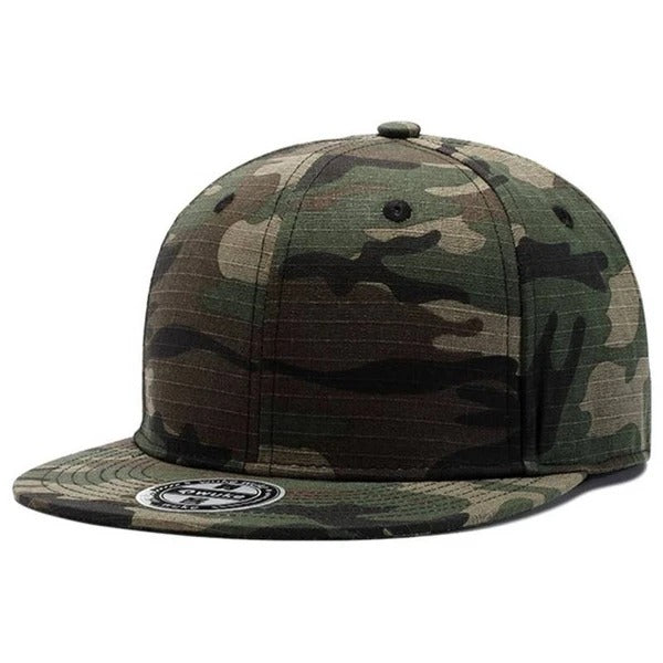 Unisex Camouflage Flat Brim Snapback Cap product photo 1