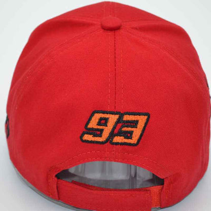 Racing baseball cap curved brim and crown detail