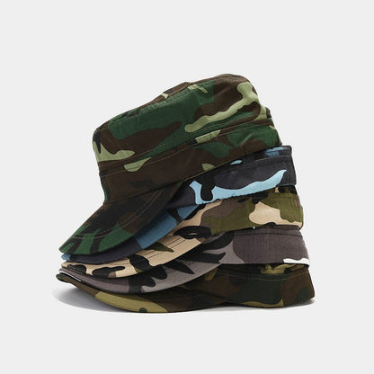 Lightweight polyester military cap crown detail