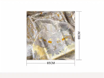 Women's mulberry silk square scarf - product photo 5