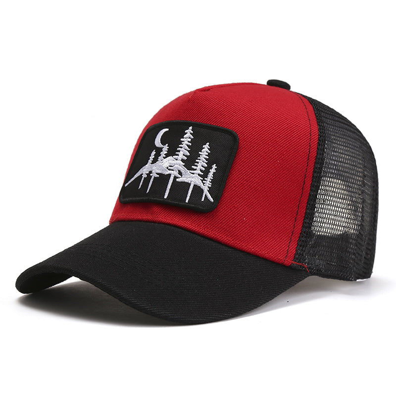 Polyester mesh trucker cap rear ventilation detail