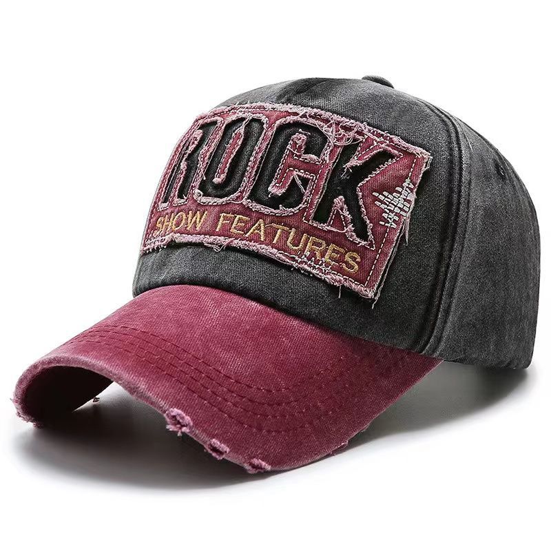 Embroidered Stitching Washed Cotton Baseball Hat