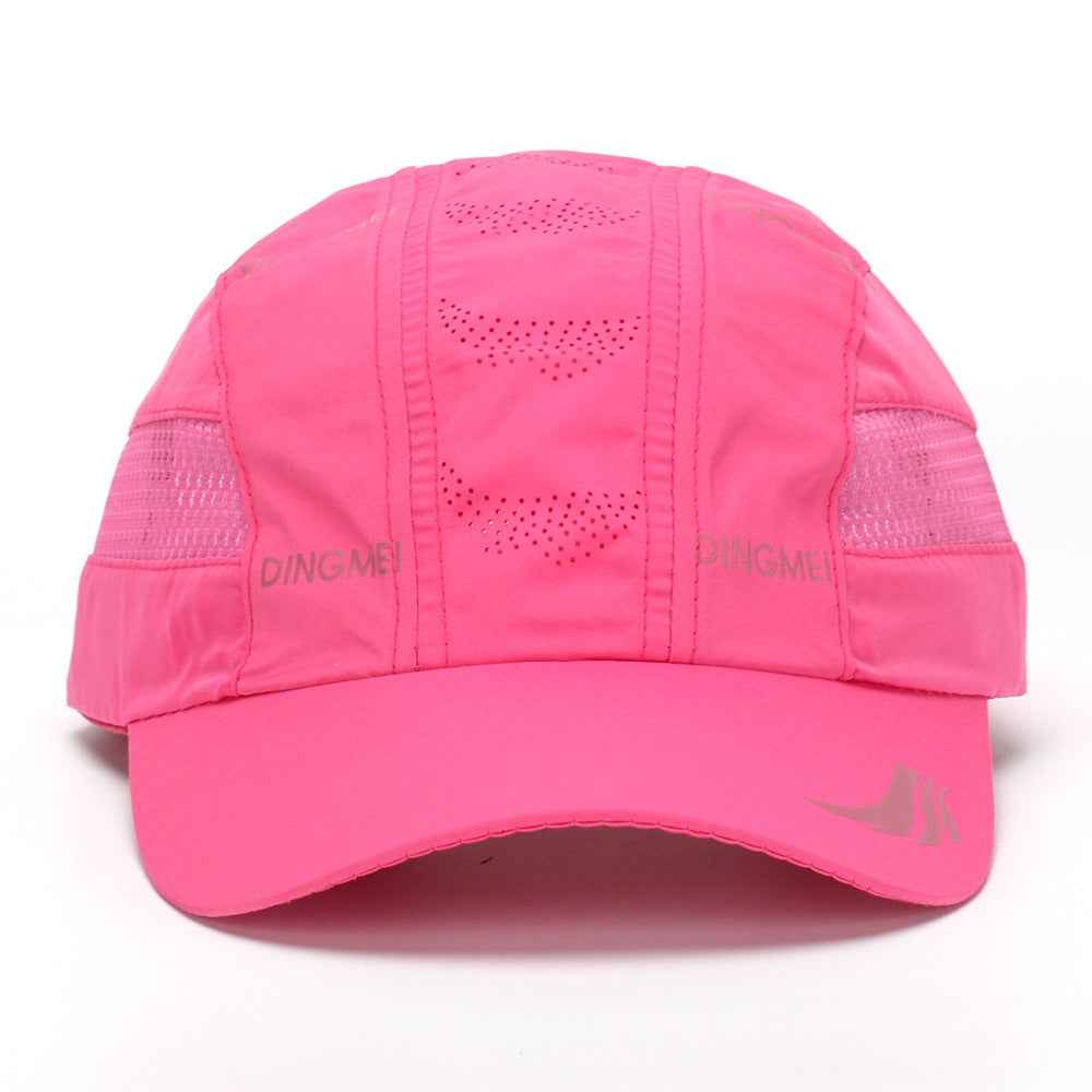Navy blue curved-brim running cap