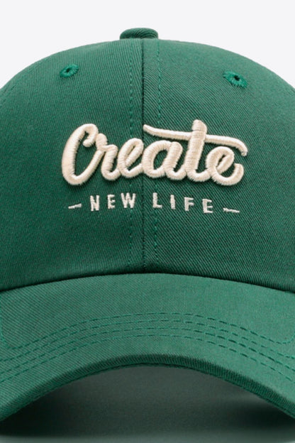 Ivory slogan cap neutral outfit styling view