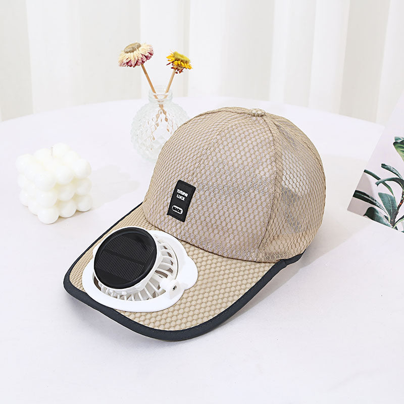 Solar Charging Fan Hat | Breathable Cooling Cap