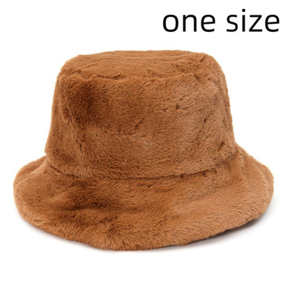 Unisex faux fur animal print bucket hat - product photo 13