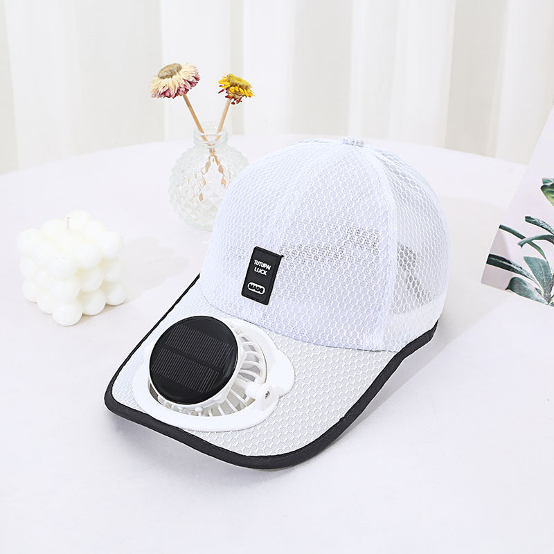 Solar Charging Fan Hat | Breathable Cooling Cap