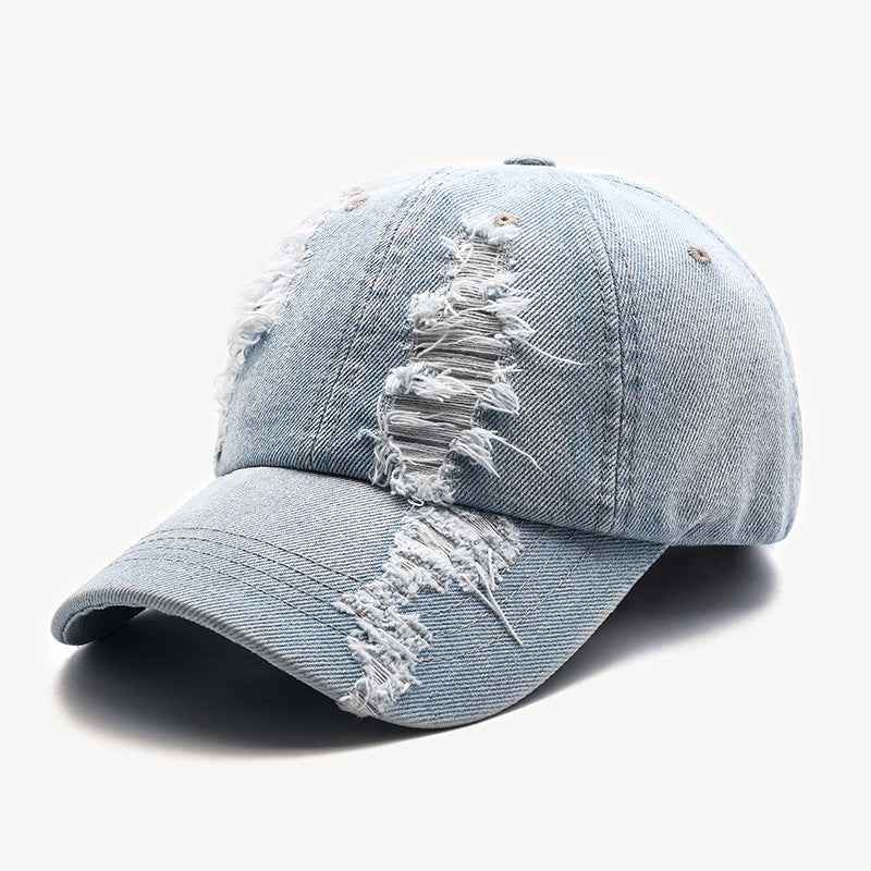 Unisex Distressed Washed Denim Baseball Caps