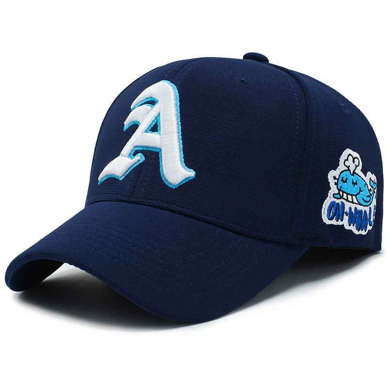 Unisex Embroidered Letter A Baseball Caps