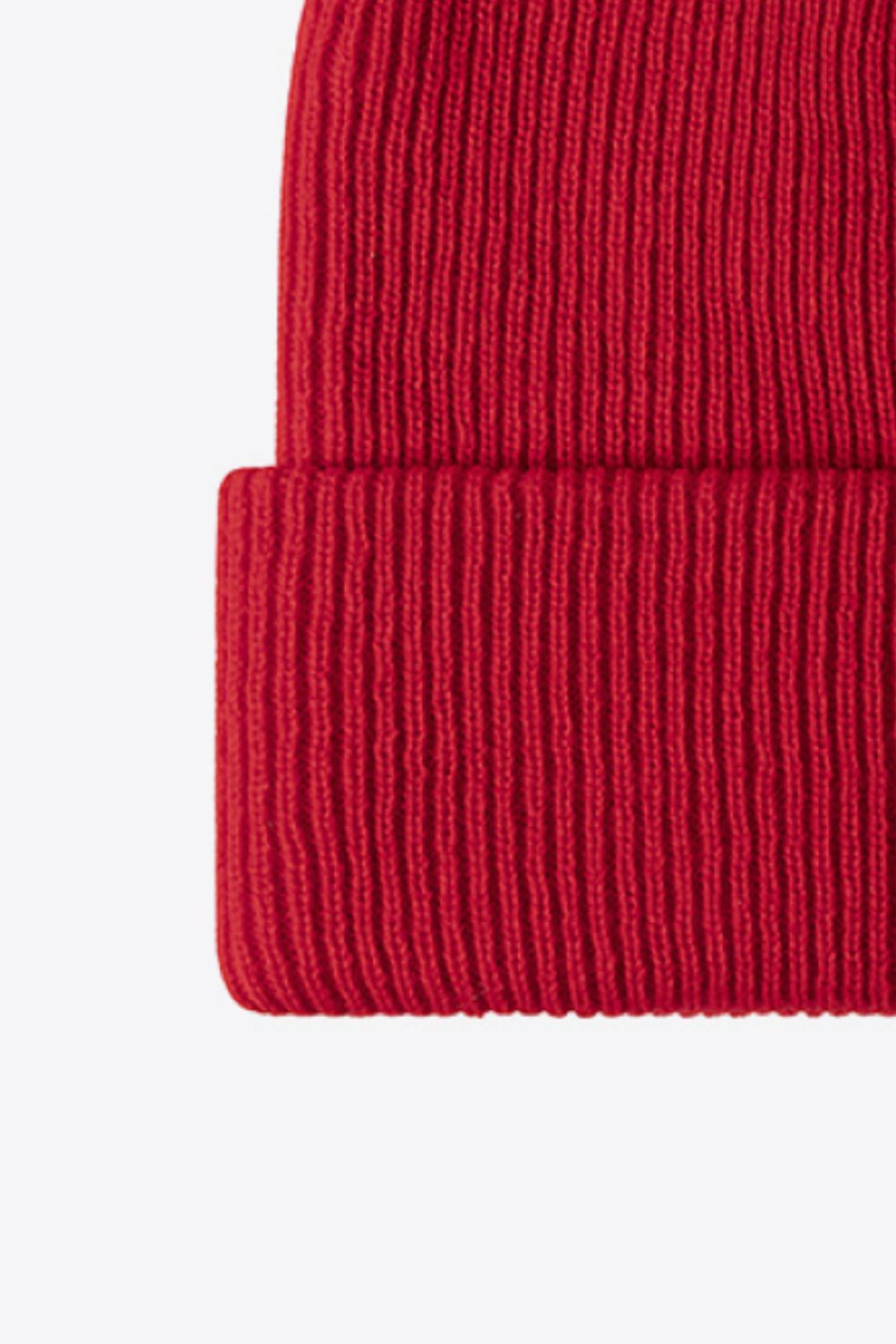 Unisex Red Warm Winter Knit Beanie color option photo 30